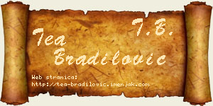 Tea Bradilović vizit kartica